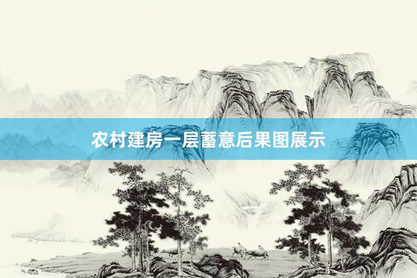 农村建房一层蓄意后果图展示