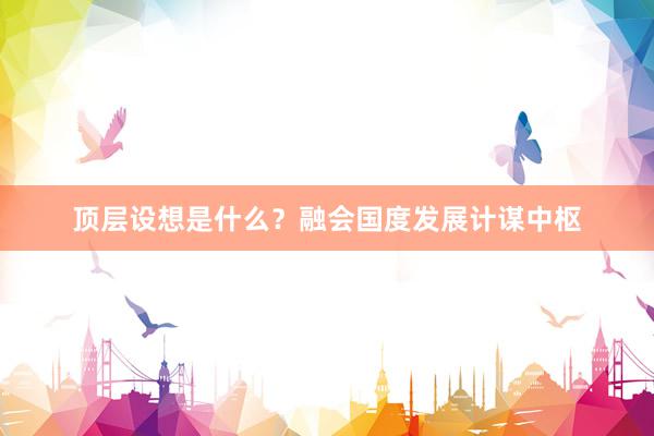 顶层设想是什么?融会国度发展计谋中枢